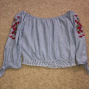 Off the shoulder Hollister long-sleeve blouse